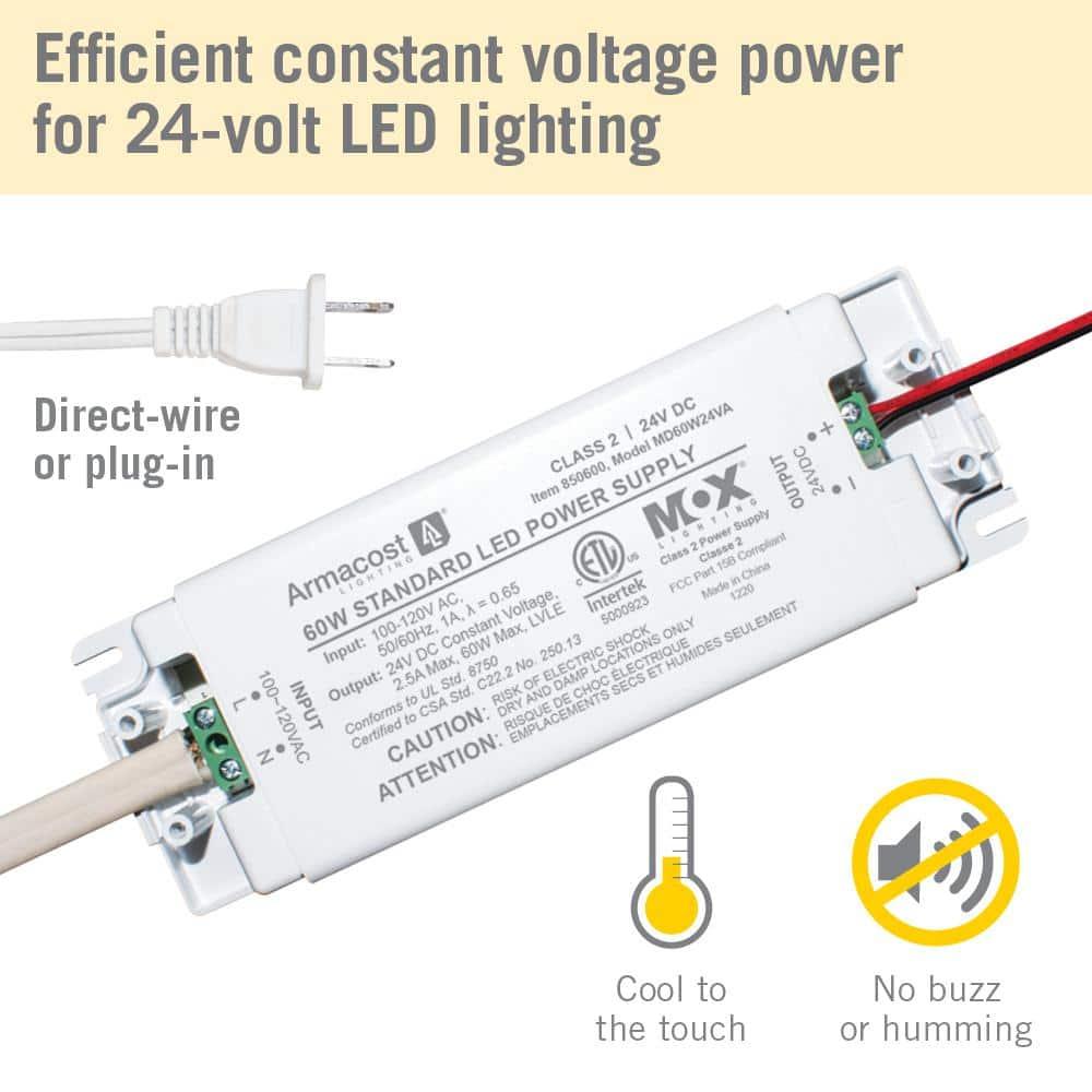 Armacost Lighting 850600 Standard LED Driver 24V DC, Electronic Transformer