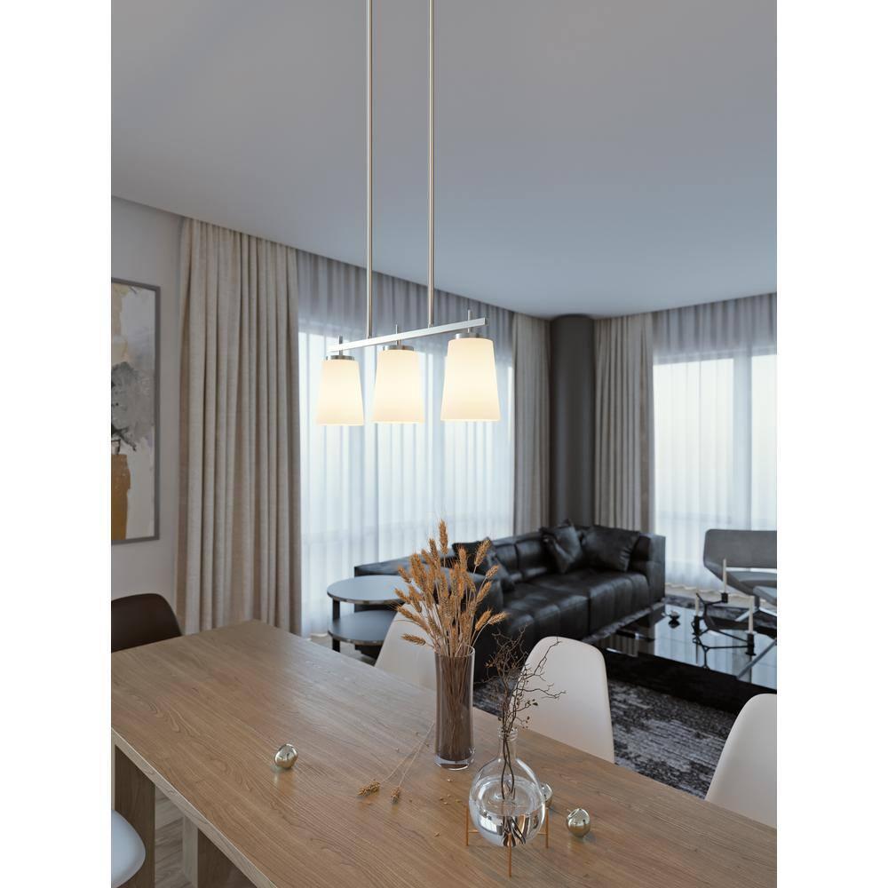 AFX Joanna 3 Light Linear Pendant Satin Nickel Satin Nickel