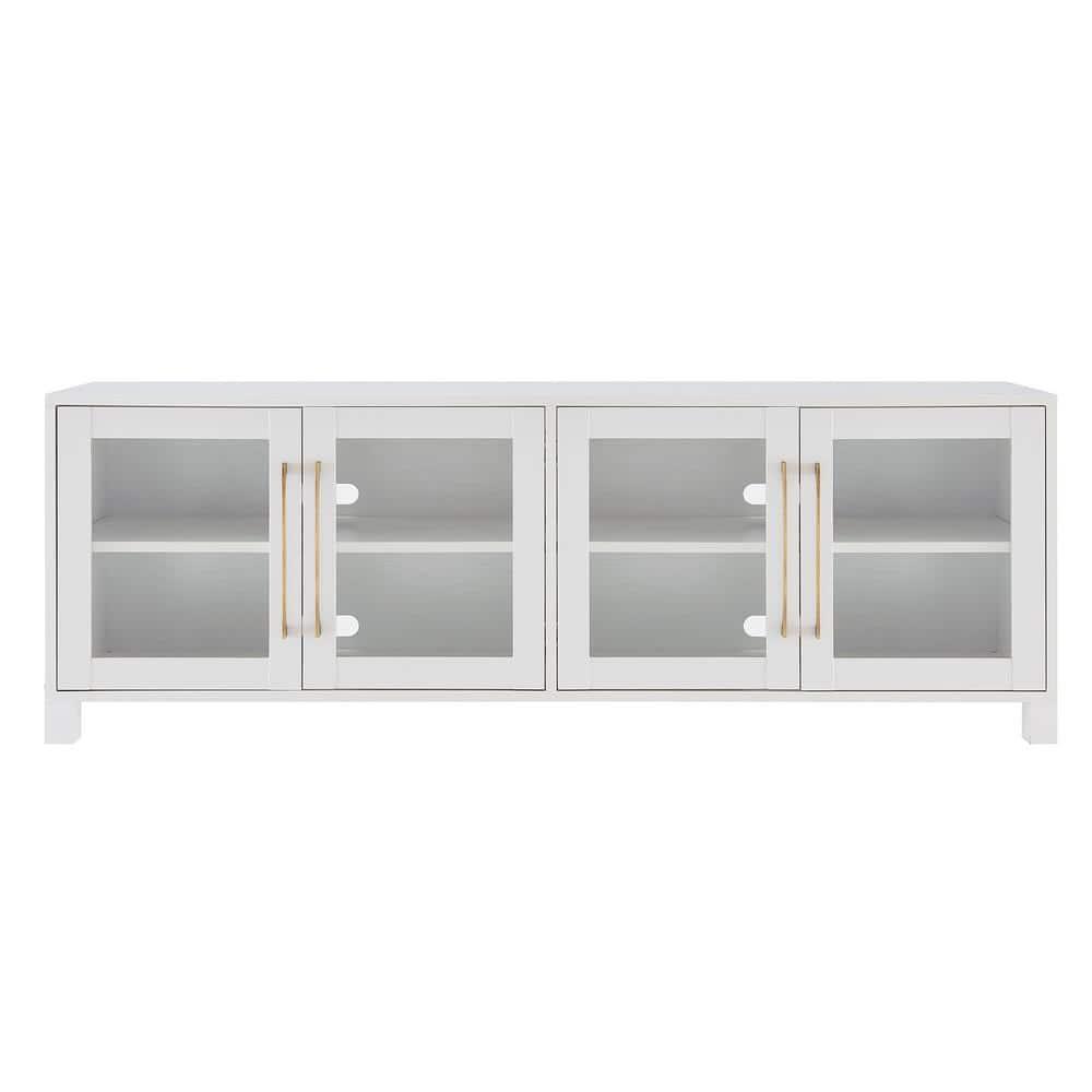 Evelyn&Zoe Quincy Rectangular TV Stand for TV's up to 75", White