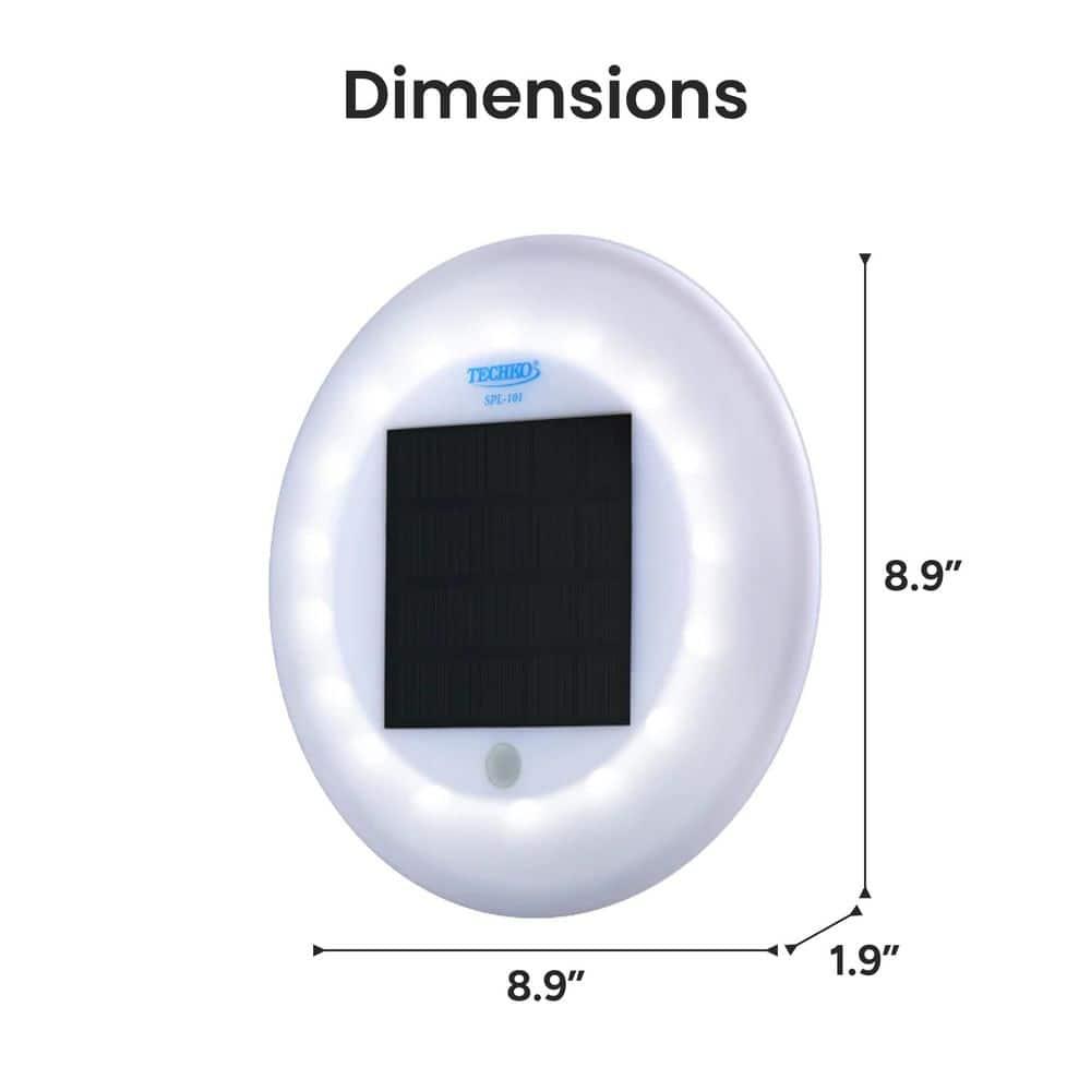 Solar Powered Integrated LED Outdoor Floating Pool Light (Set of 2)