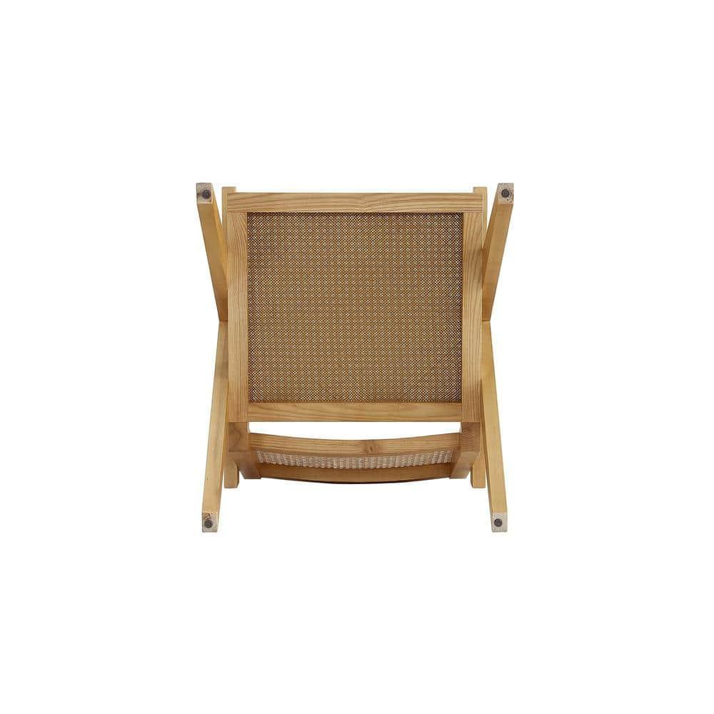 Set of 2 Hamlet Wood Accent Chairs Natural - Manhattan Comfort: Matte Finish, Ash Frame, No Assembly Required