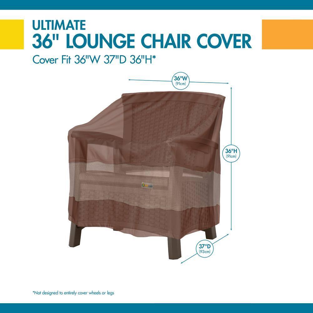 Duck Covers Ultimate Waterproof 36 in. Patio Chair Cover in Mocha Cappuccino (2-Pack)