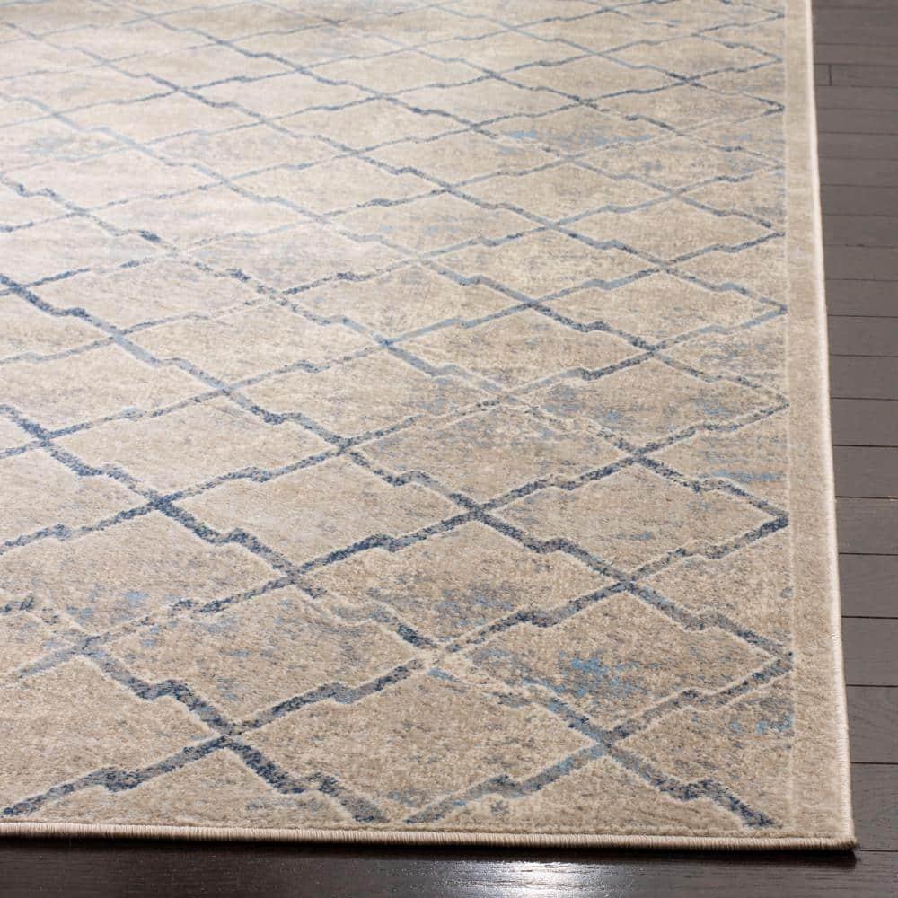 SAFAVIEH Brentwood Celandine Geometric Area Rug, 12' x 18', Light Grey/Blue