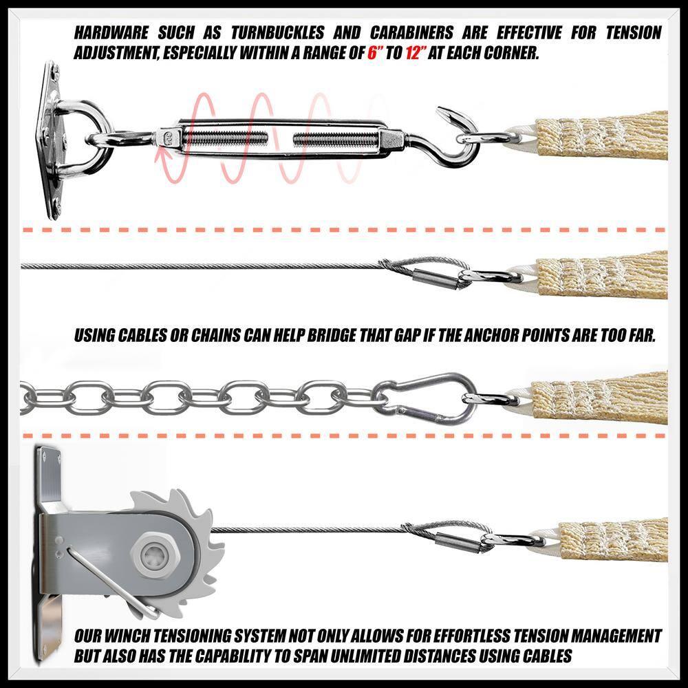 Royal Shade Royal Shade Rectangle Shade Sail With Hardware Kit