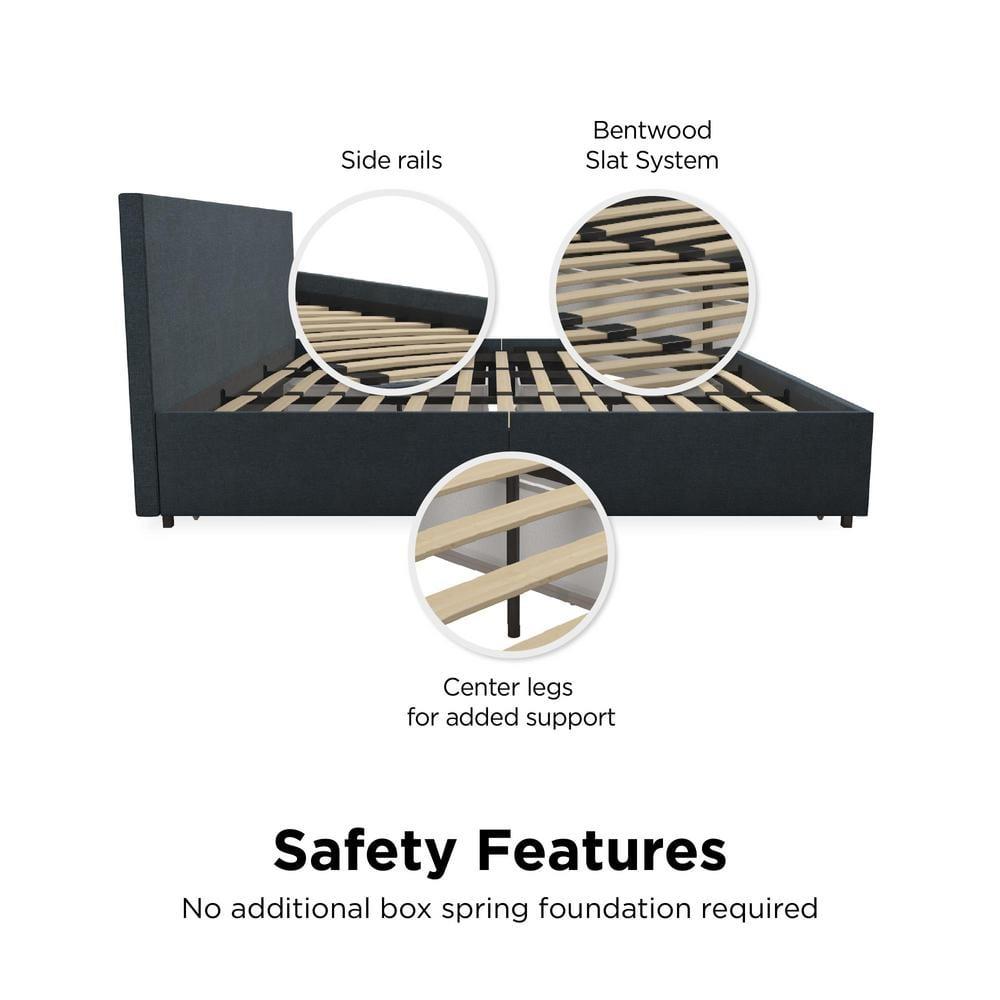 Kelly Upholstered Unfinished Platform Storage Bed