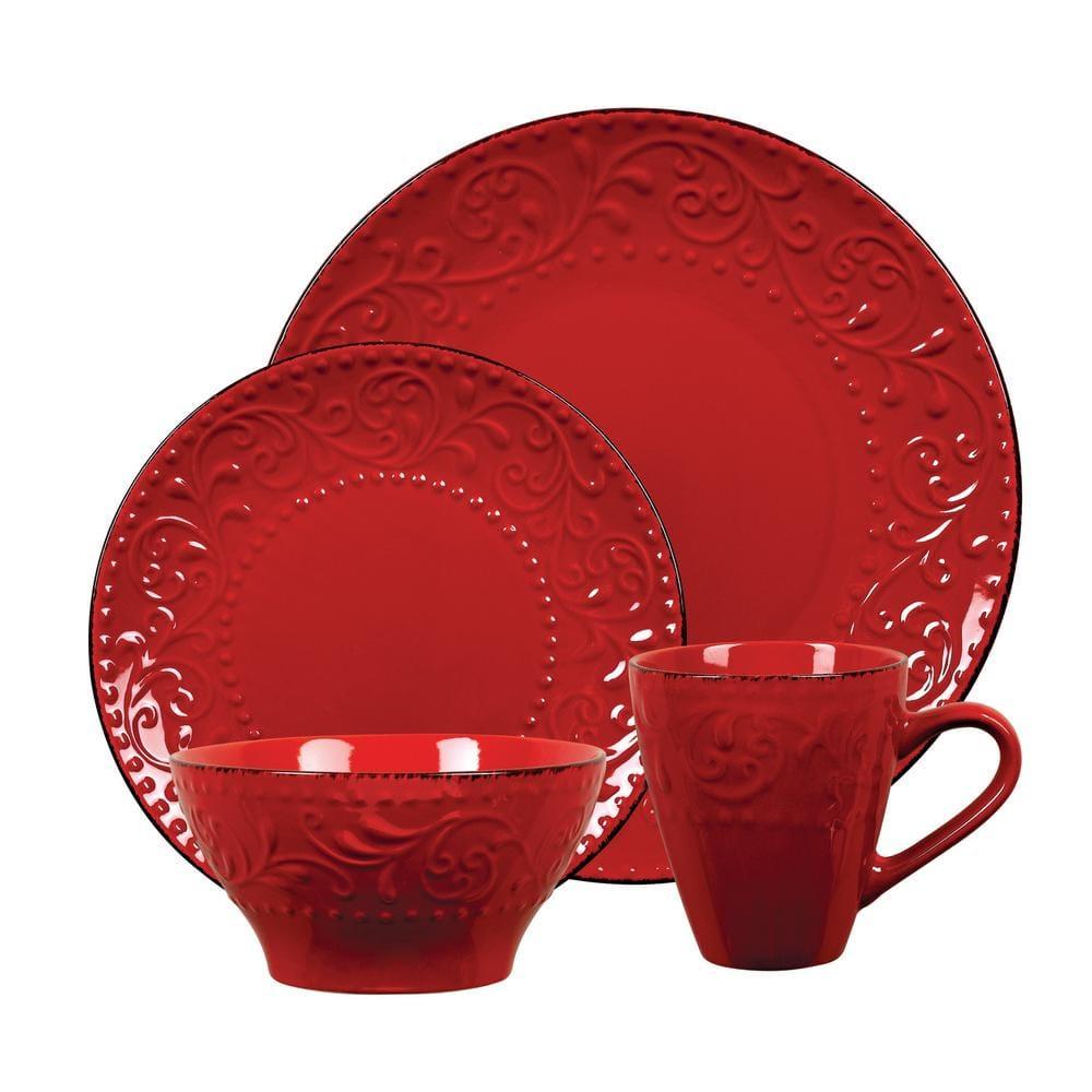 Lorren Home Trends Lorren 16 Piece Stoneware Dinnerware Set - Service for 4