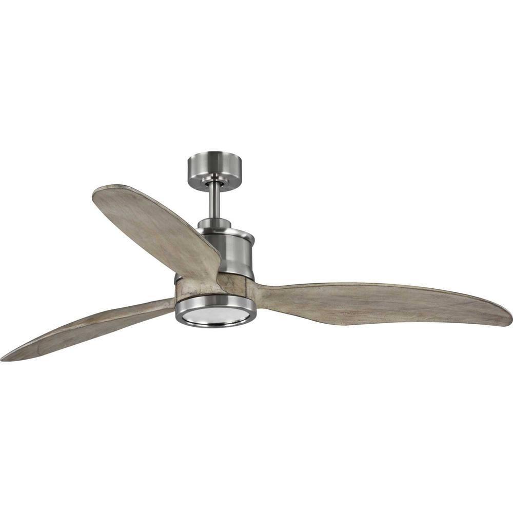 P250002-009-30-Progress Lighting-Farris - Wide - Ceiling Fan - 1 Light - Handheld Remote in Modern style - 60 Inches wide by 15.5 Inches high-Brushed