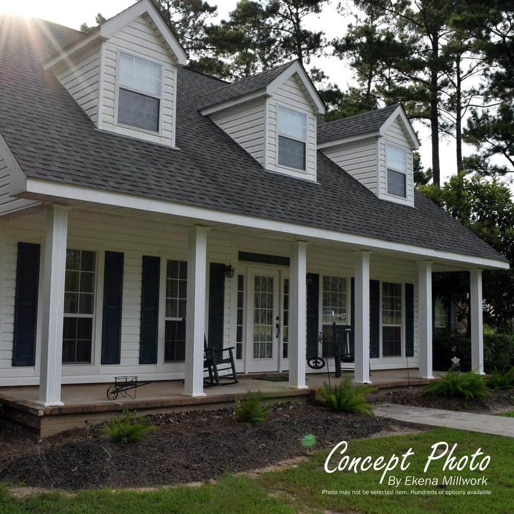 6" x 9' Endura-Aluminum Wellington Style Column, Square Shaft (For Post Wrap Installation), Non-Tapered, Gloss White Finish w/ Capital & Base