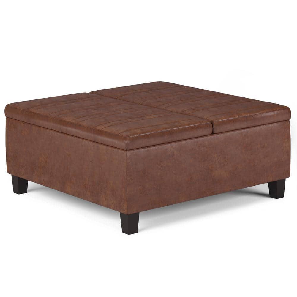 Simpli Home Ellis Coffee Table Storage Ottoman