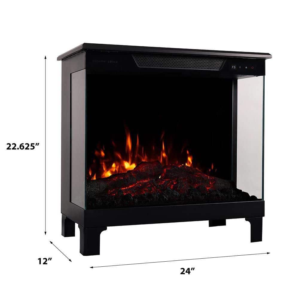 Modern Ember Skyline Smart 3-SidedElectric Fireplace Stove Heater