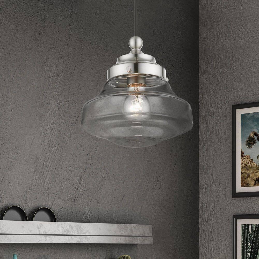 Livex Lighting Avondale 1 - Light Pendant in  Brushed Nickel