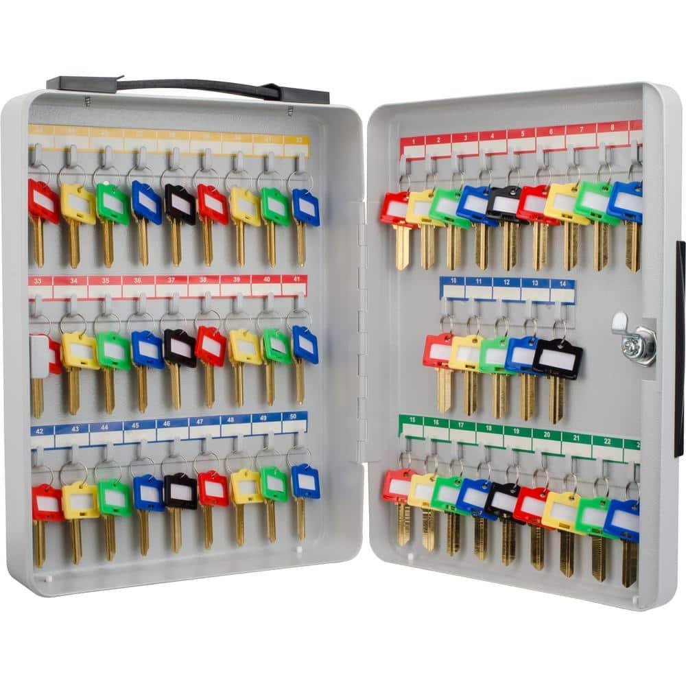 Barska 50 KEY LOCK BOX GREY W/CARRYING HANDLE