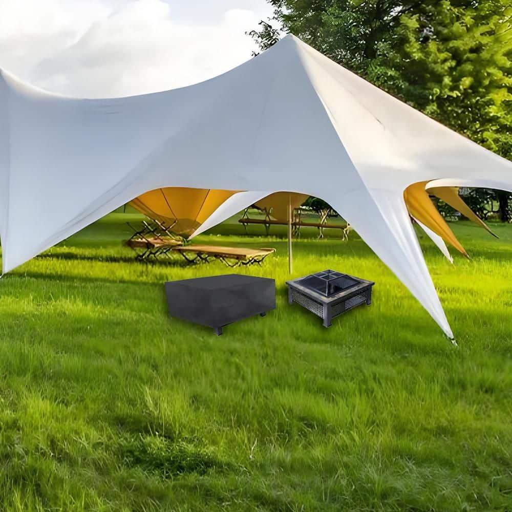 Shatex 30 in. Black Durable Weather-Resistant Square Fire Pit Cover