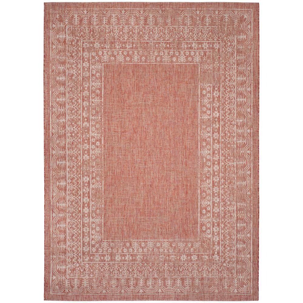 Courtyard CY8482 Power Loomed Indoor/Outdoor Area Rug - Red/Beige - 5'3"x7'7" - Safavieh.