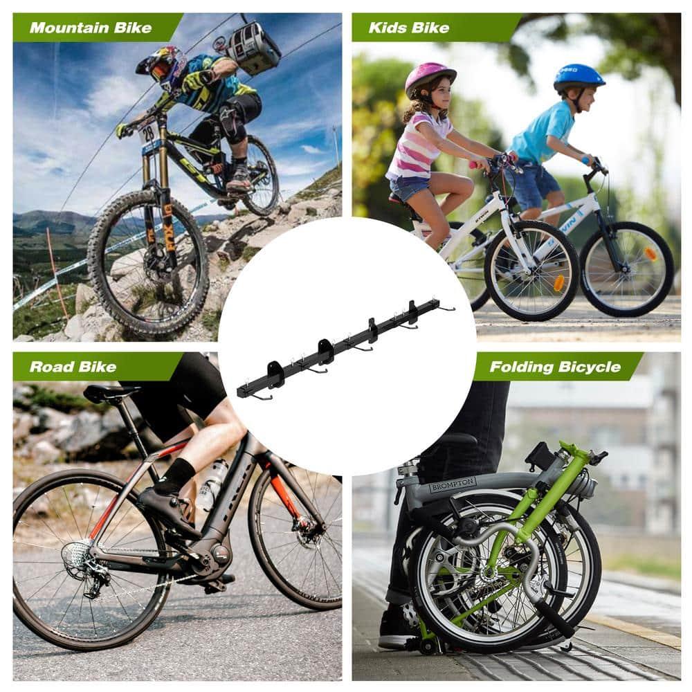 Sttoraboks Bike Storage Rack, Garage Wall Mount Hanger Holds 5 Bikes