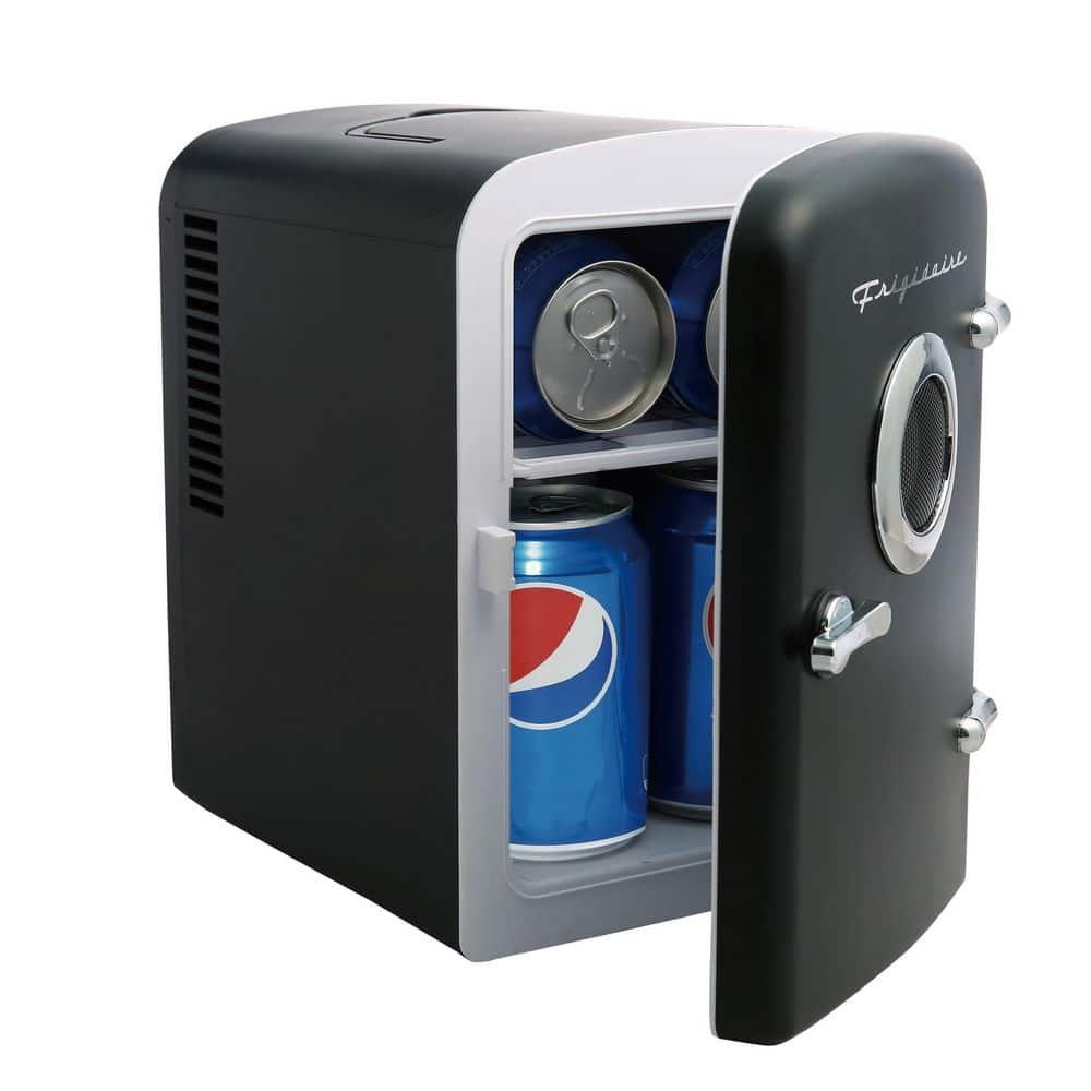 Frigidaire, 6 Can/4L Mini Personal Retro Fridge Cooler, EFMIS229, Black