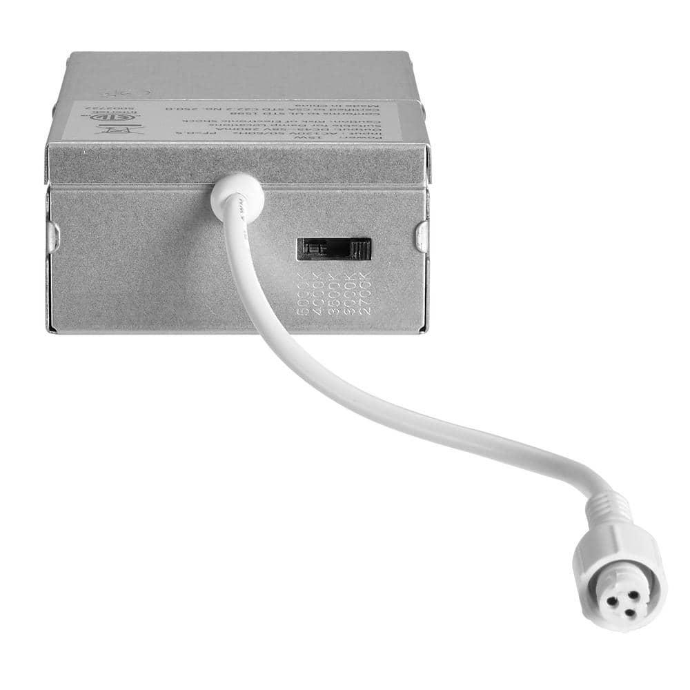 Maxxima 6” Ultra-Thin Recessed Anti-Glare LED Downlight Canless IC Rated 1200 Lumens 5 Color Temperature Select 2700K/3000K/3500K/4000K/5000K Dimmable Square Black Trim 90 CRI 5CCT Slim J-Box Included