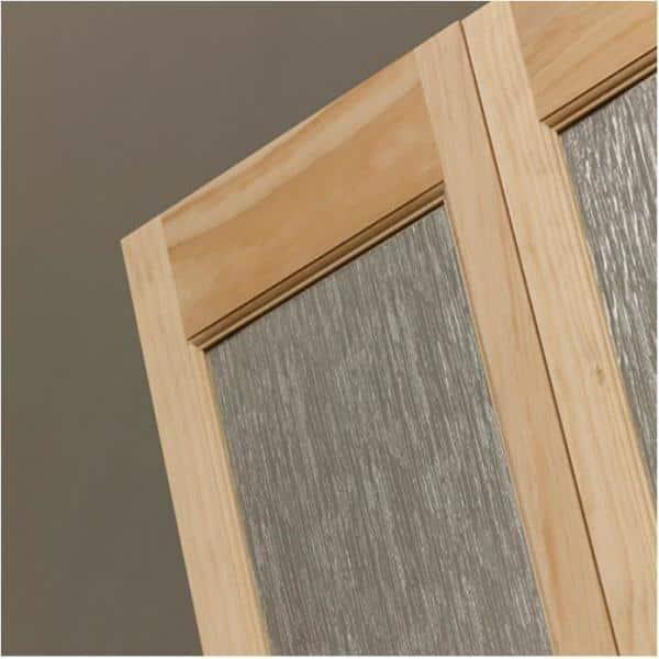 LTL Home Products Pinecroft Rain Full Glass Wood Unfinished Bi-Fold Door
