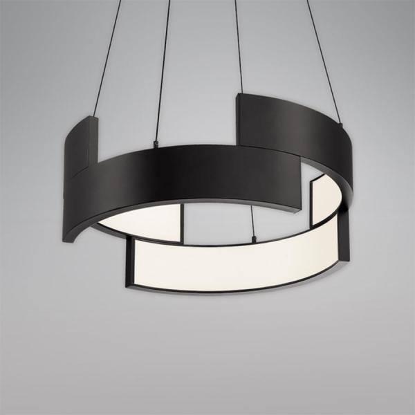 WAC Lighting Trap 20" LED 3000K Contemporary Aluminum Pendant in Black