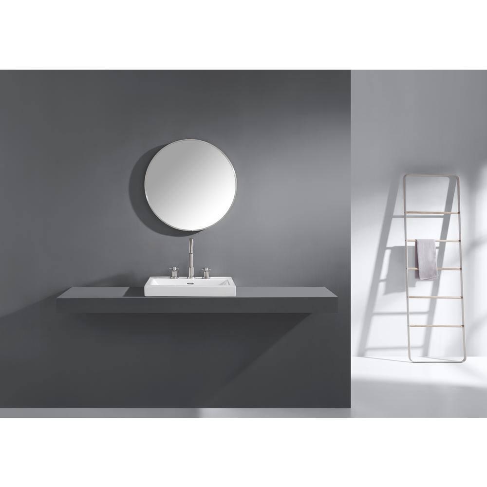 Avanity Avon-M24 Avon 24" Diameter Modern Circular Stainless Steel Framed Bathroom Wall