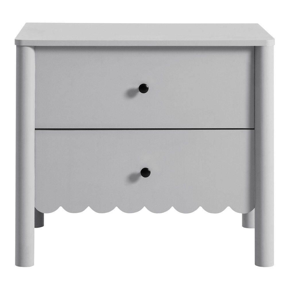 Modway Emmeline Scalloped 2-Drawer Nightstand