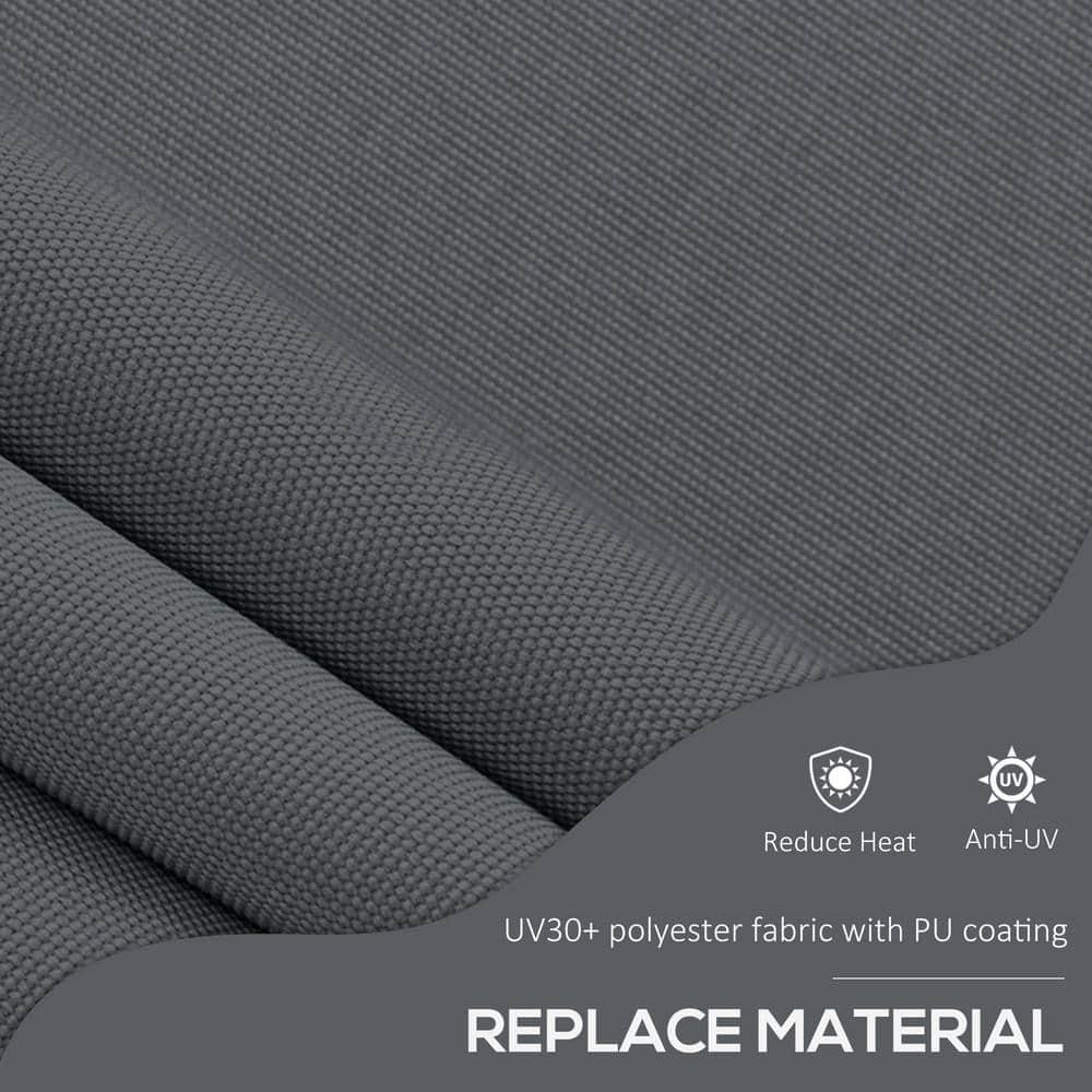 Outsunny 8' x 4' Retractable Awning, Non-Screw Patio Awning with UV Resistant Fabric, Dark Gray