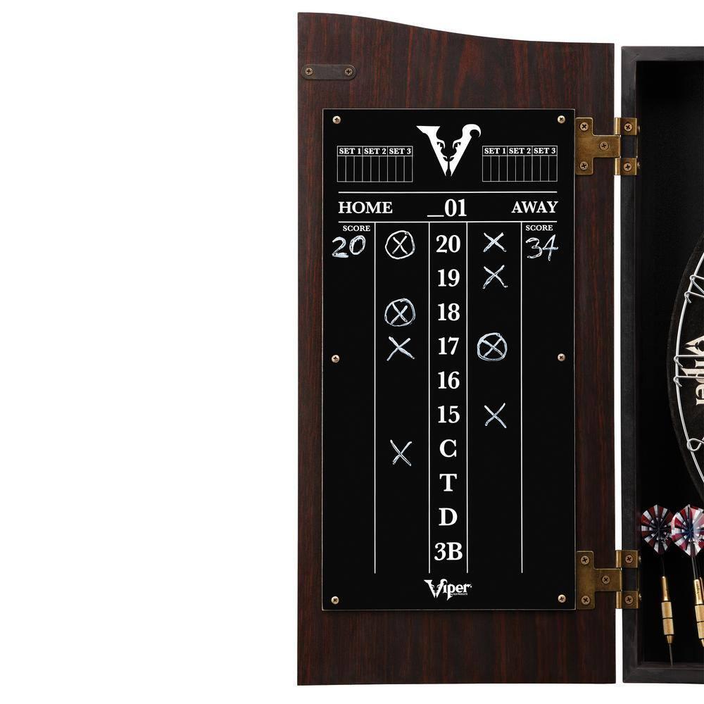 Viper Vault Dartboard Cabinet with Shot King Sisal Dartboard