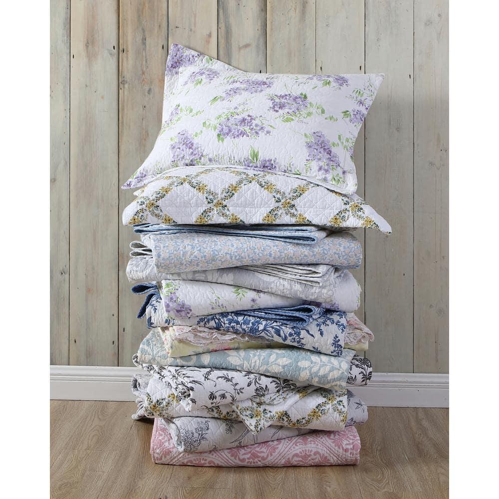 Laura Ashley Bedford Cotton Reversible Quilt Set