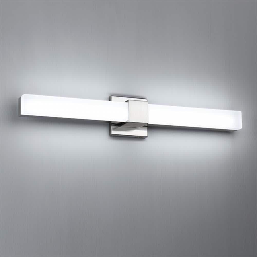 WAC Lighting Esprit 26" 2-Light 3000K Aluminum Bathroom Vanity Light in Nickel