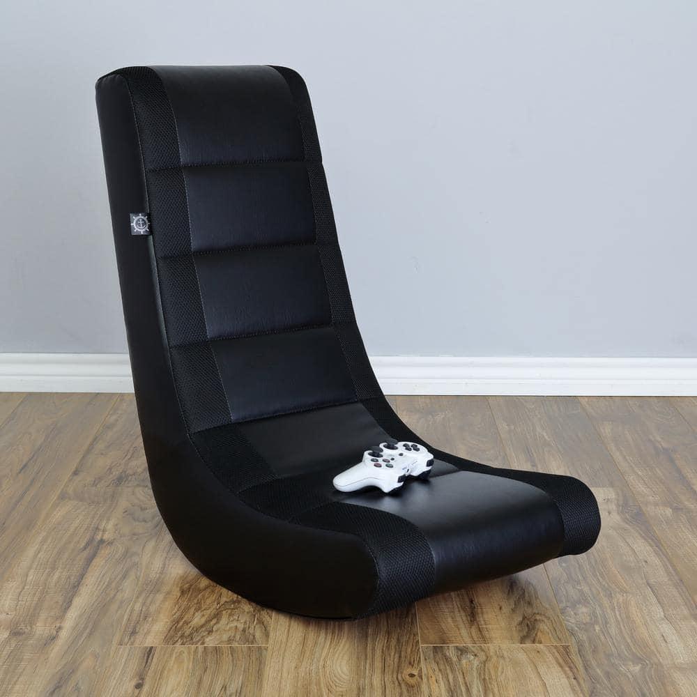 Video Rocker Gaming Chair Black - The Crew Furniture: Ergonomic Rocking Design, No Assembly Required