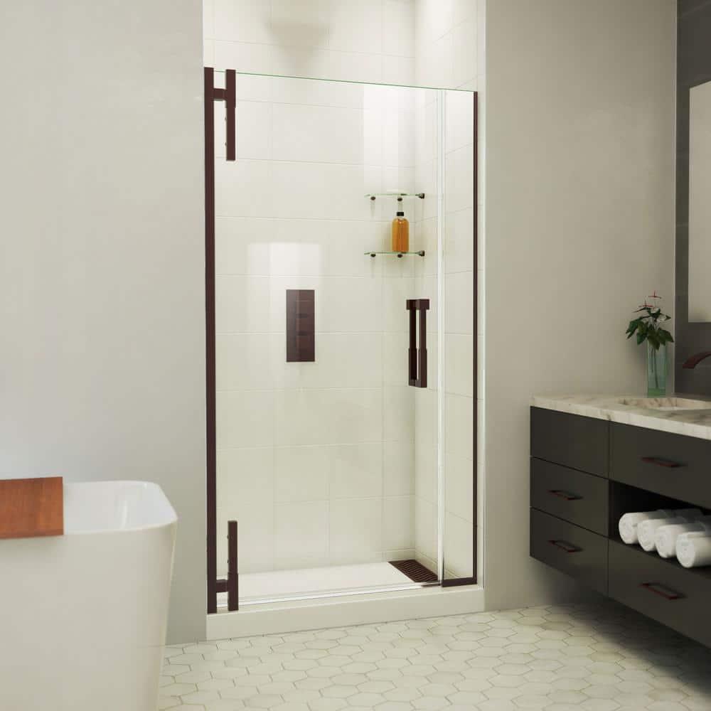 DreamLine Ascend 40-41 in. W x 72 in. H Frameless Pivot Shower Door