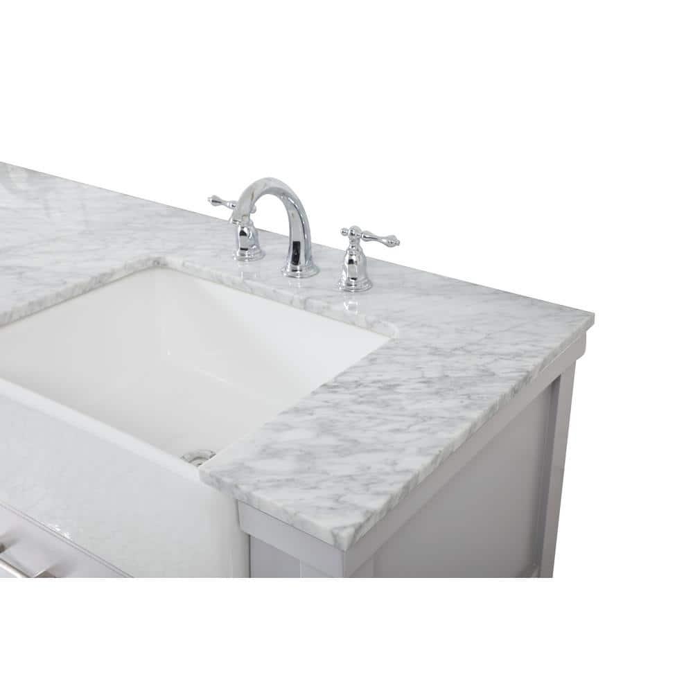 Pelaghia 72'' Double Bathroom Vanity with Marble Top