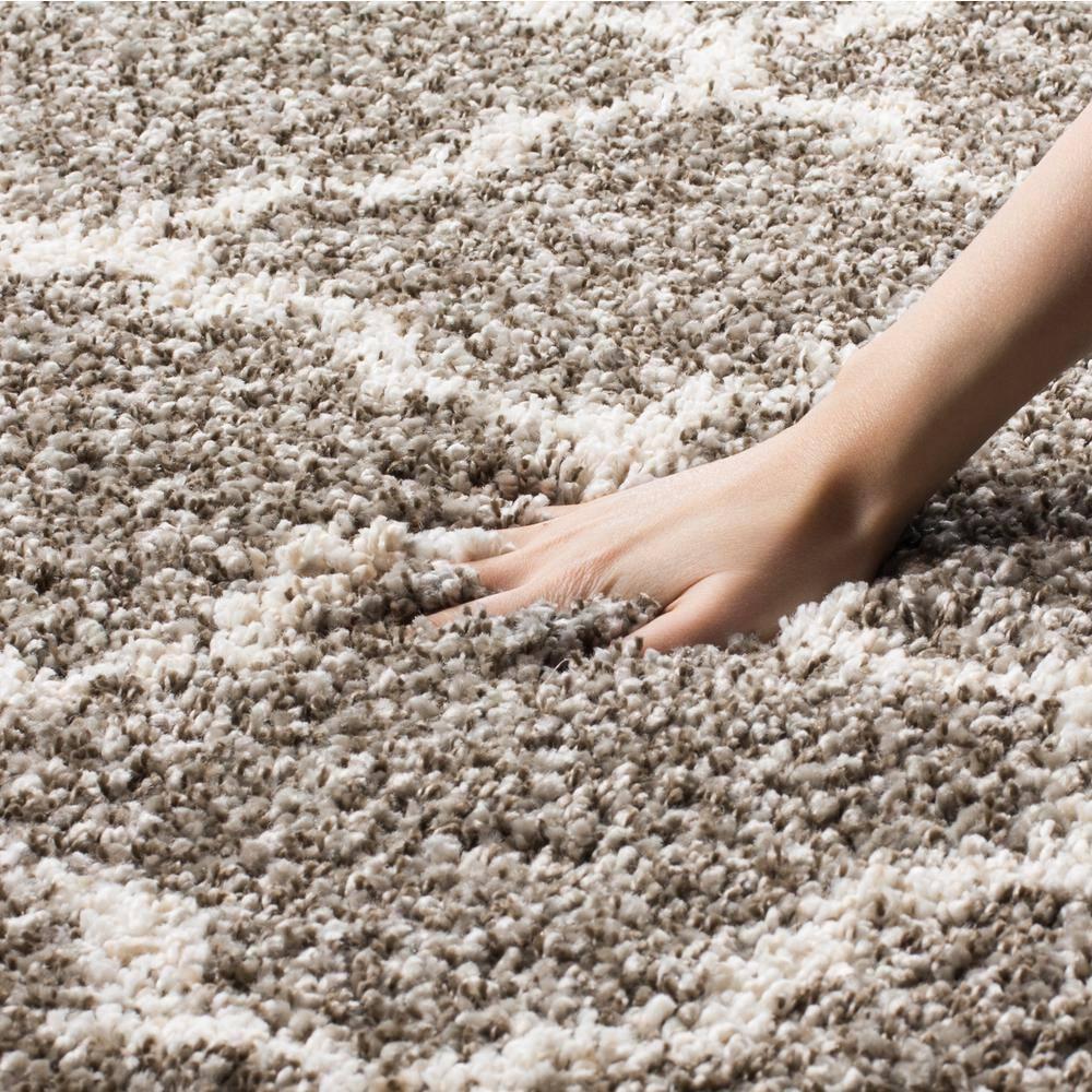 Hudson Shag SGH282 Power Loomed Indoor Area Rug - Grey/Ivory - 6'x9' - Safavieh