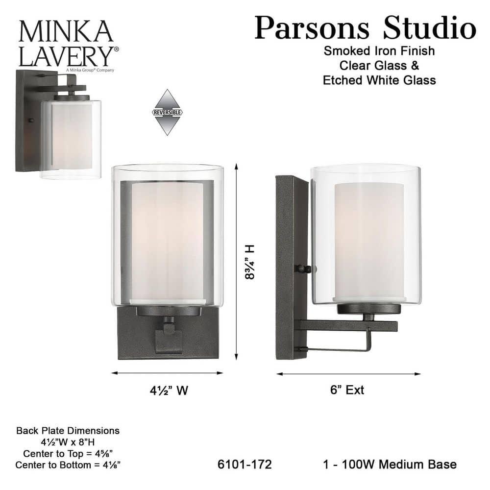 Minka Lavery - Parson Studio - 1 Light Bath Bar in Transitional Style - 8.75