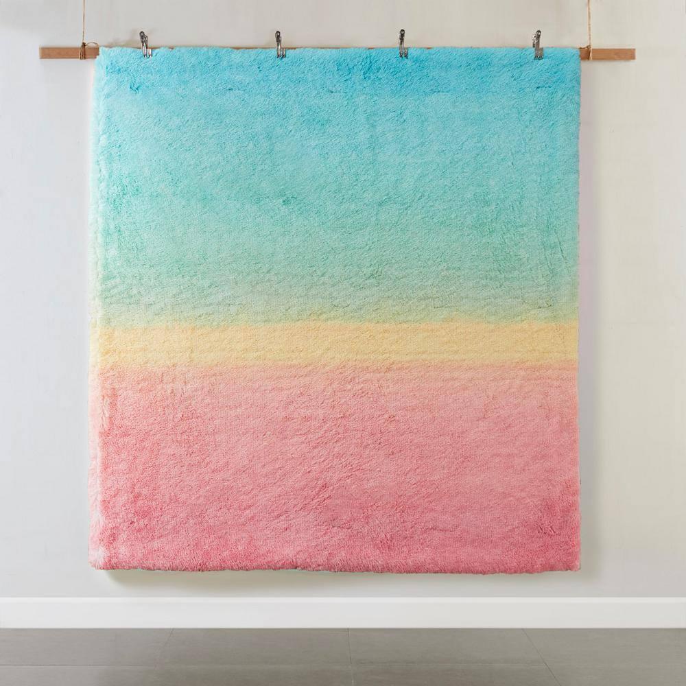 Intelligent Design Pastel Ombre Shaggy Faux Fur Comforter Set