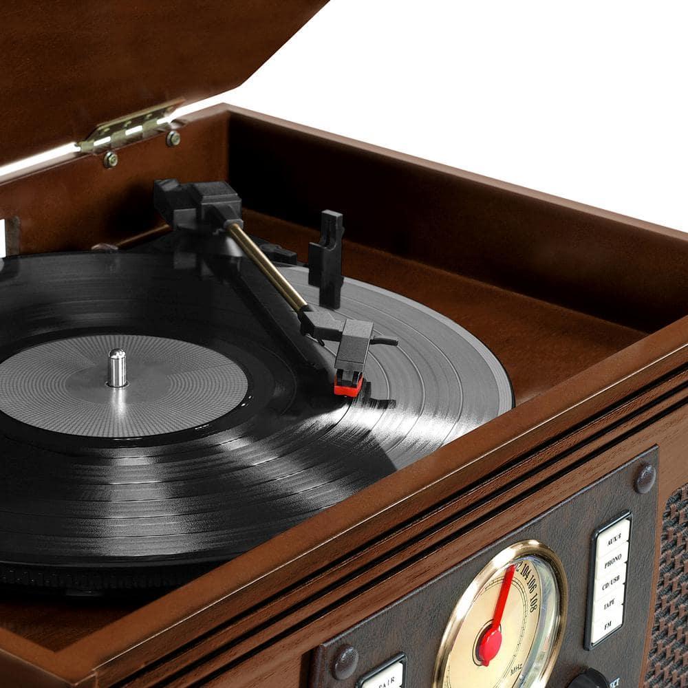 Victrola Navigator Bluetooth Record Player - Espresso: Belt Drive, Remote Control Included