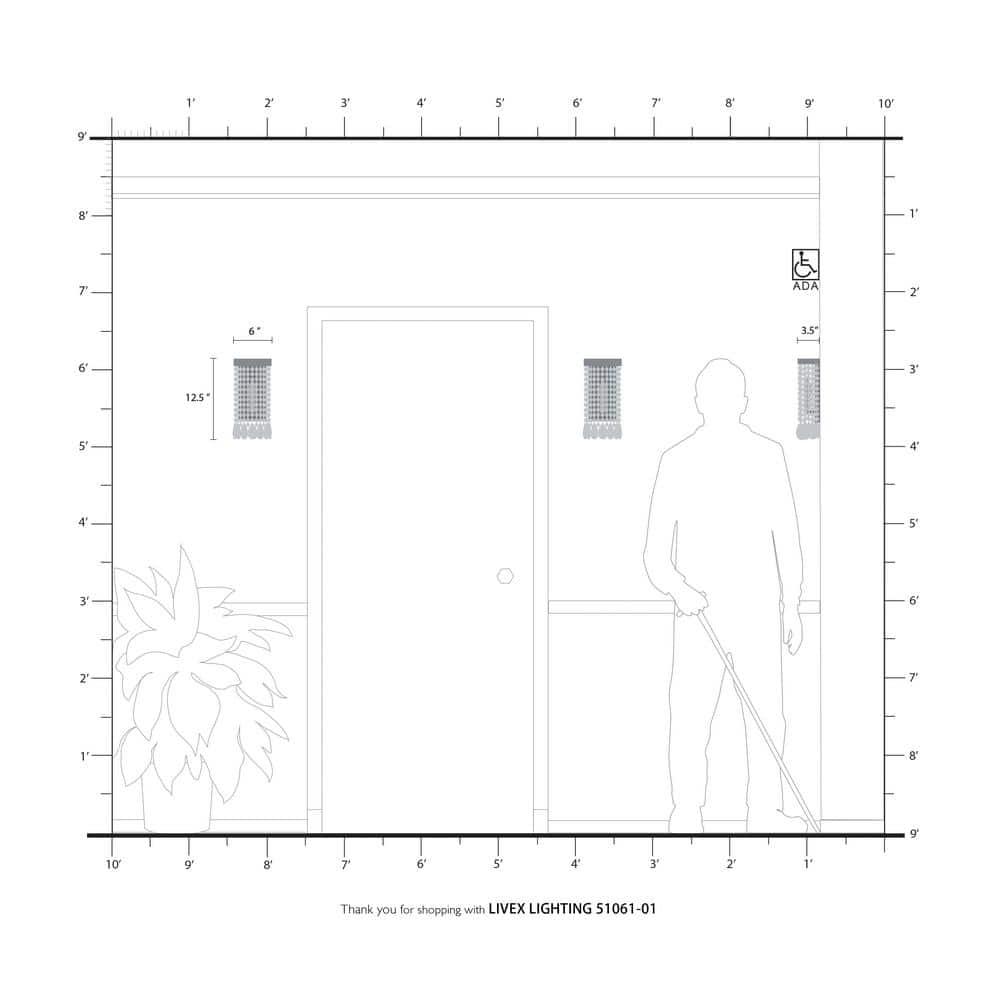 Livex Lighting Elizabeth 1 - Light Wall Light in Antique Brass