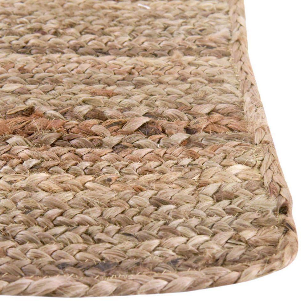 Unique Loom 10'x10' Braided Jute Dhaka Natural Indoor Area Rug