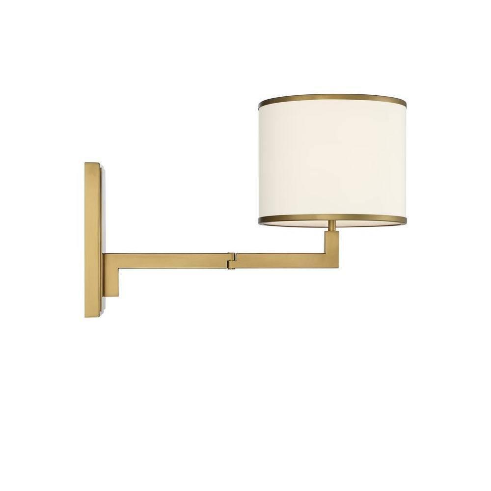 Crystorama Lighting Madison 1 - Light Swing Arm Lamp in  Aged Brass