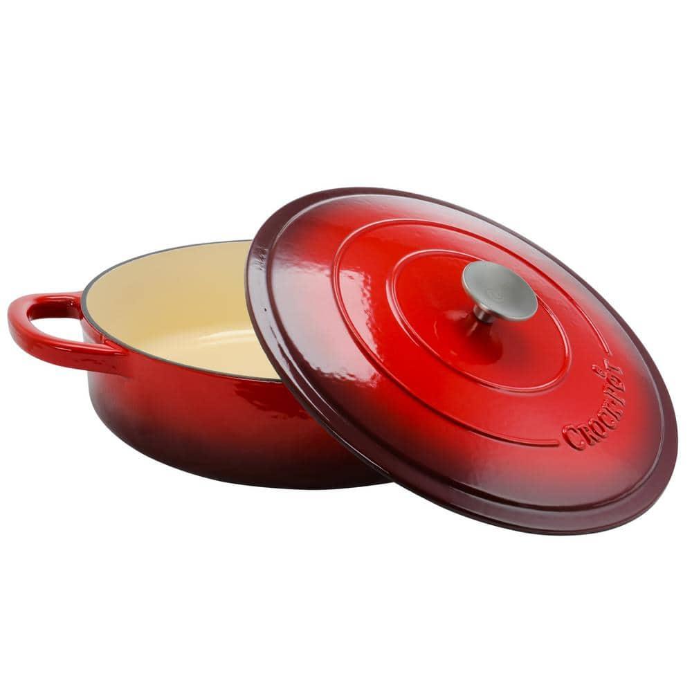 Crock-pot Crock-pot Artisan 5 qt. Non-Stick Cast Iron Round Braiser with Lid
