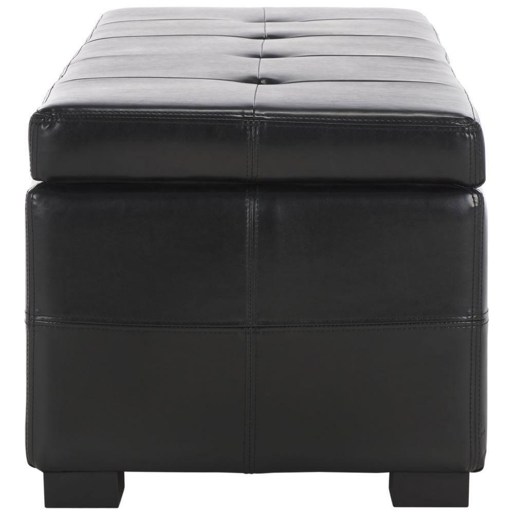 Maiden Large Tufted Storage Bench - Brown - Safavieh