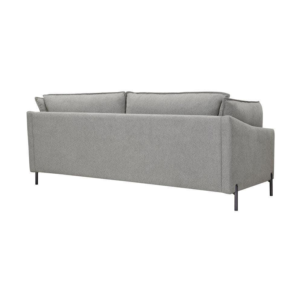 Armen Living Juliett 80" Modern Fabric Reclining Sofa in Gray
