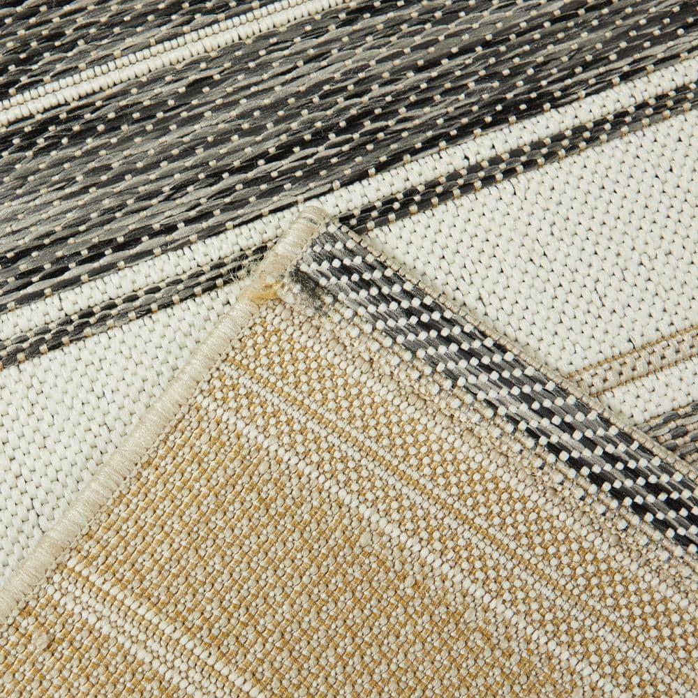 Balta Alexie Coastal Stripes Indoor/ Outdoor Area Rug Grey 7'10" x 10' 8' x 10' Taupe, Ivory, Cream