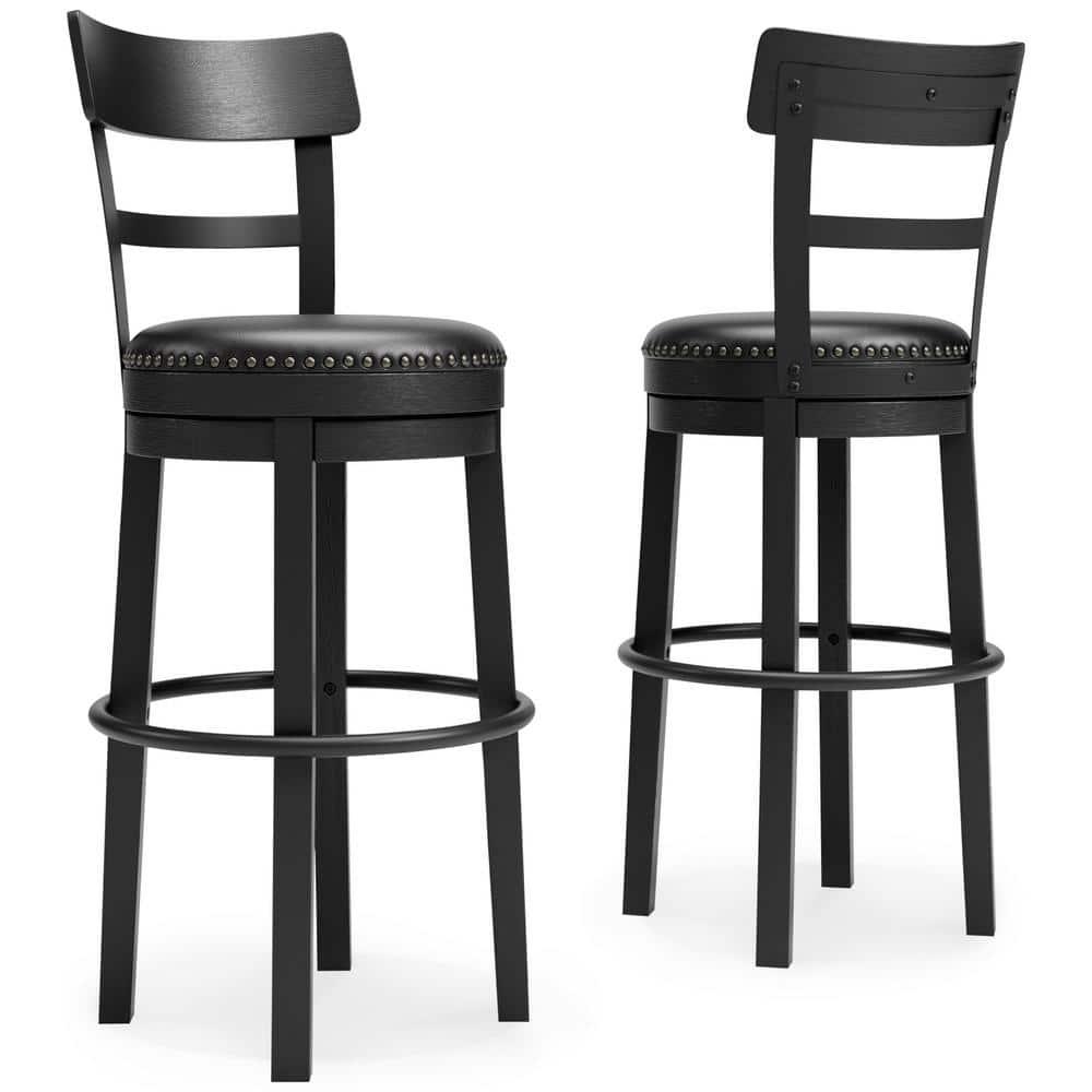 August Grove® Daiah Swivel Upholstered Counter Stool with Solid Wood Frame