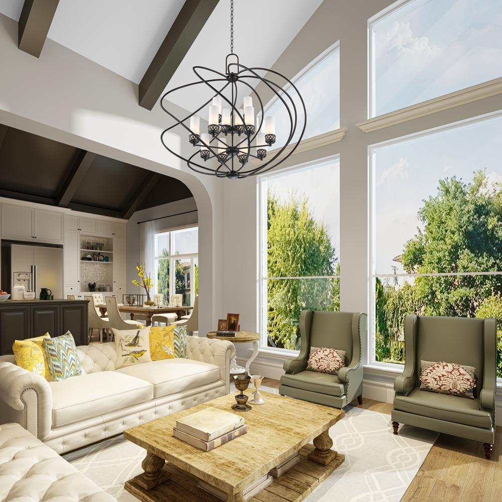 Livex Lighting 47199-67 Westfield 12-Light Foyer Chandelier, Olde Bronze