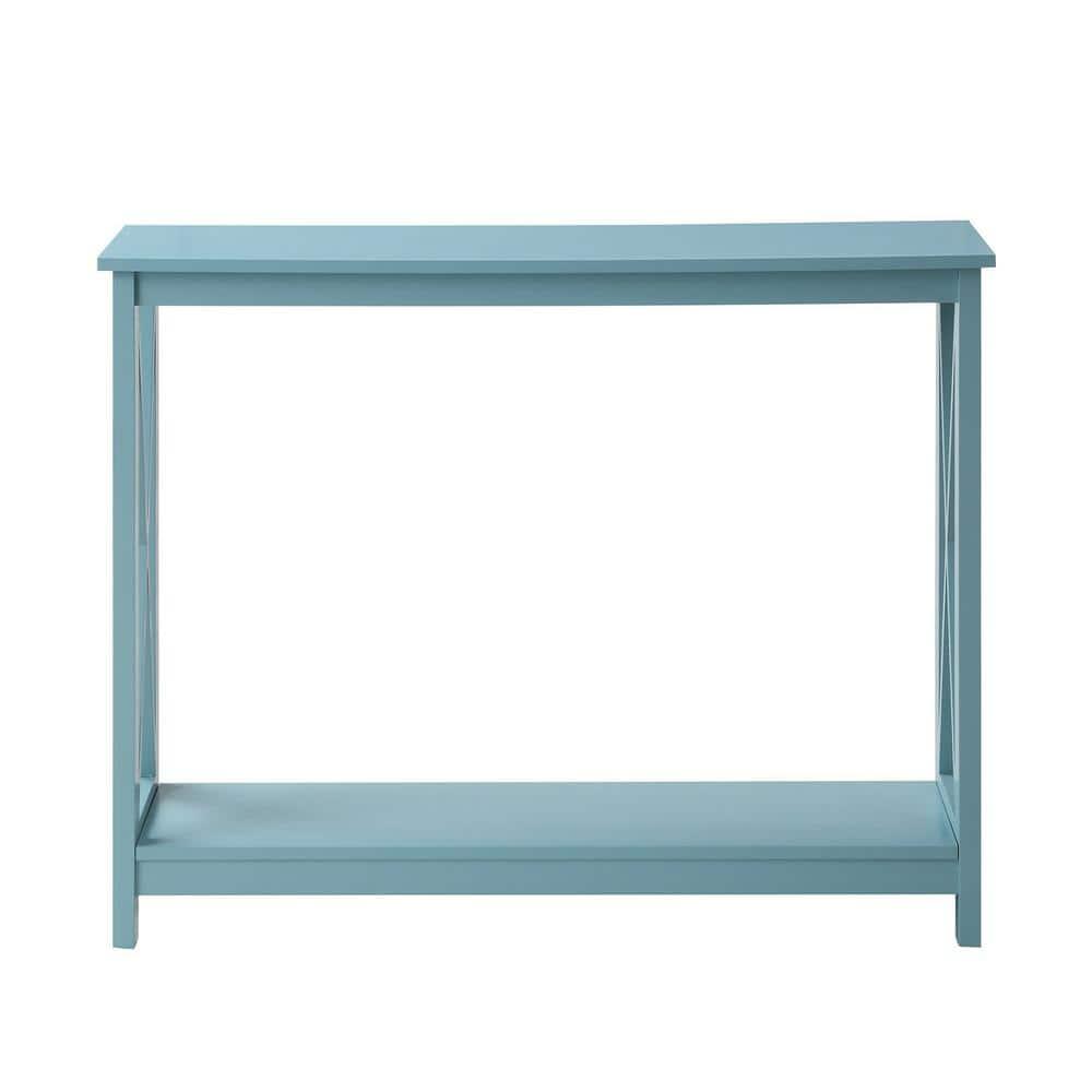 Convenience Concepts Oxford Console Table with Shelf, Sea Foam Blue