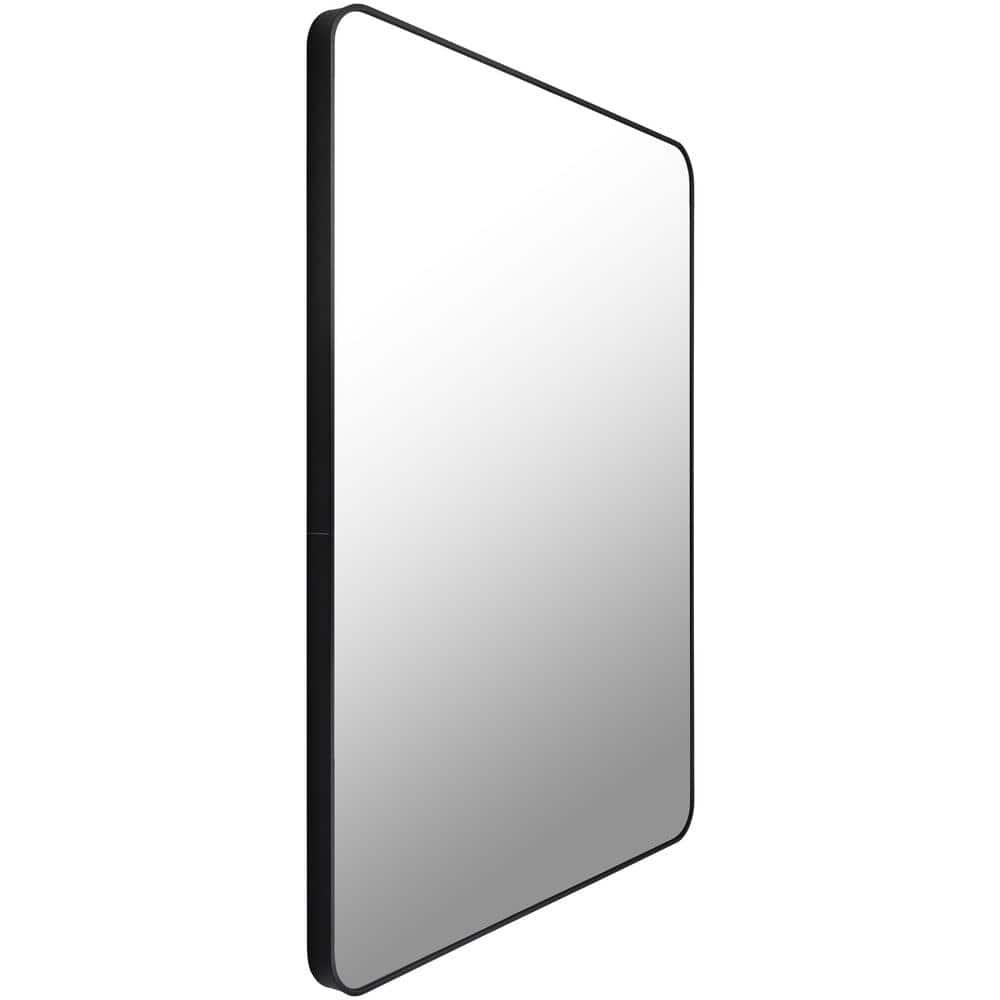 Elegant Rectangular Silver & Gold Brushed Metal Mirror 41"x30"