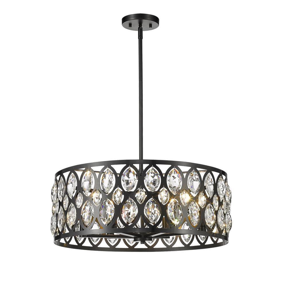 Z-Lite Dealey 6 - Light Chandelier in  Matte Black