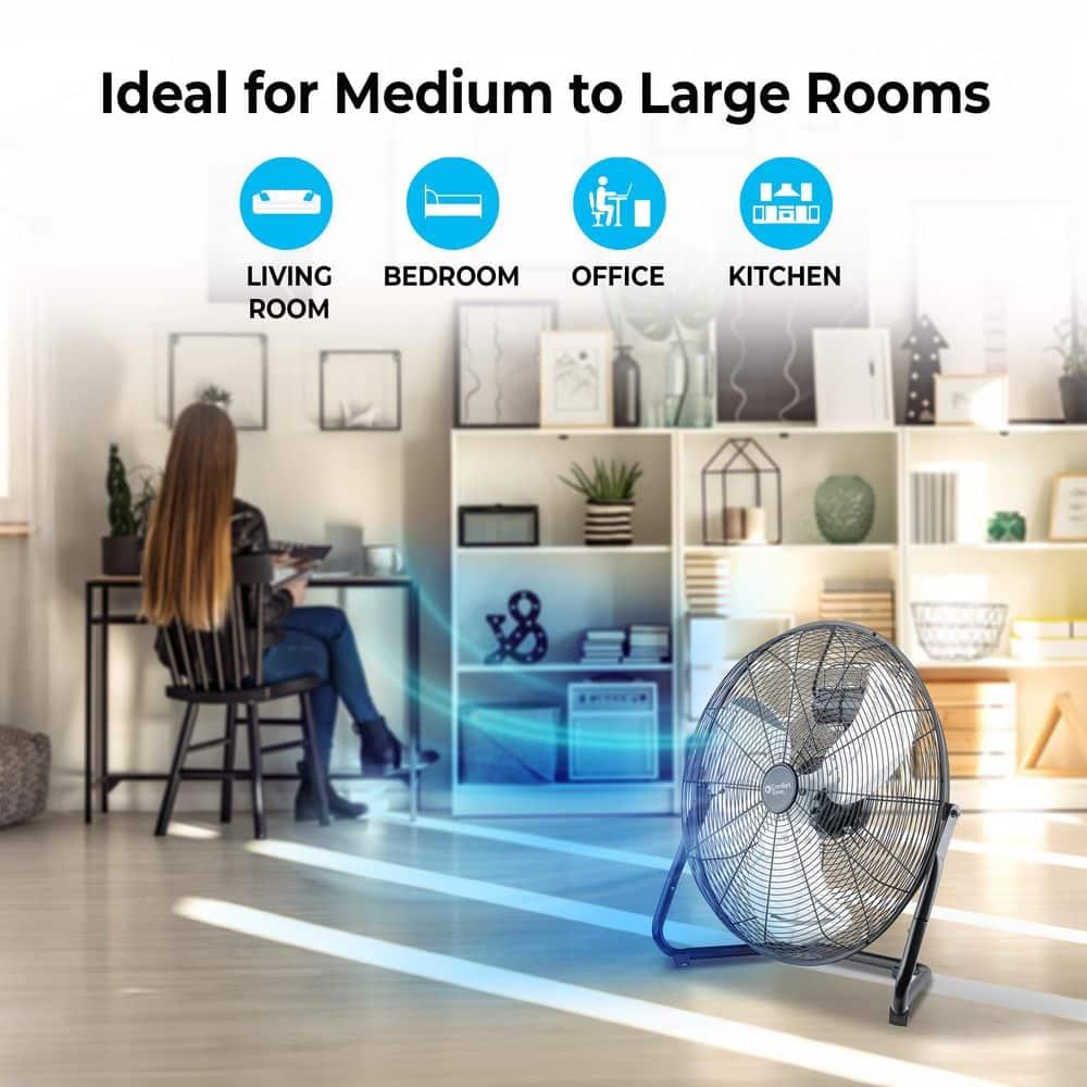 Comfort Zone 20"  Heavy-Duty All Metal Industrial Floor Fan