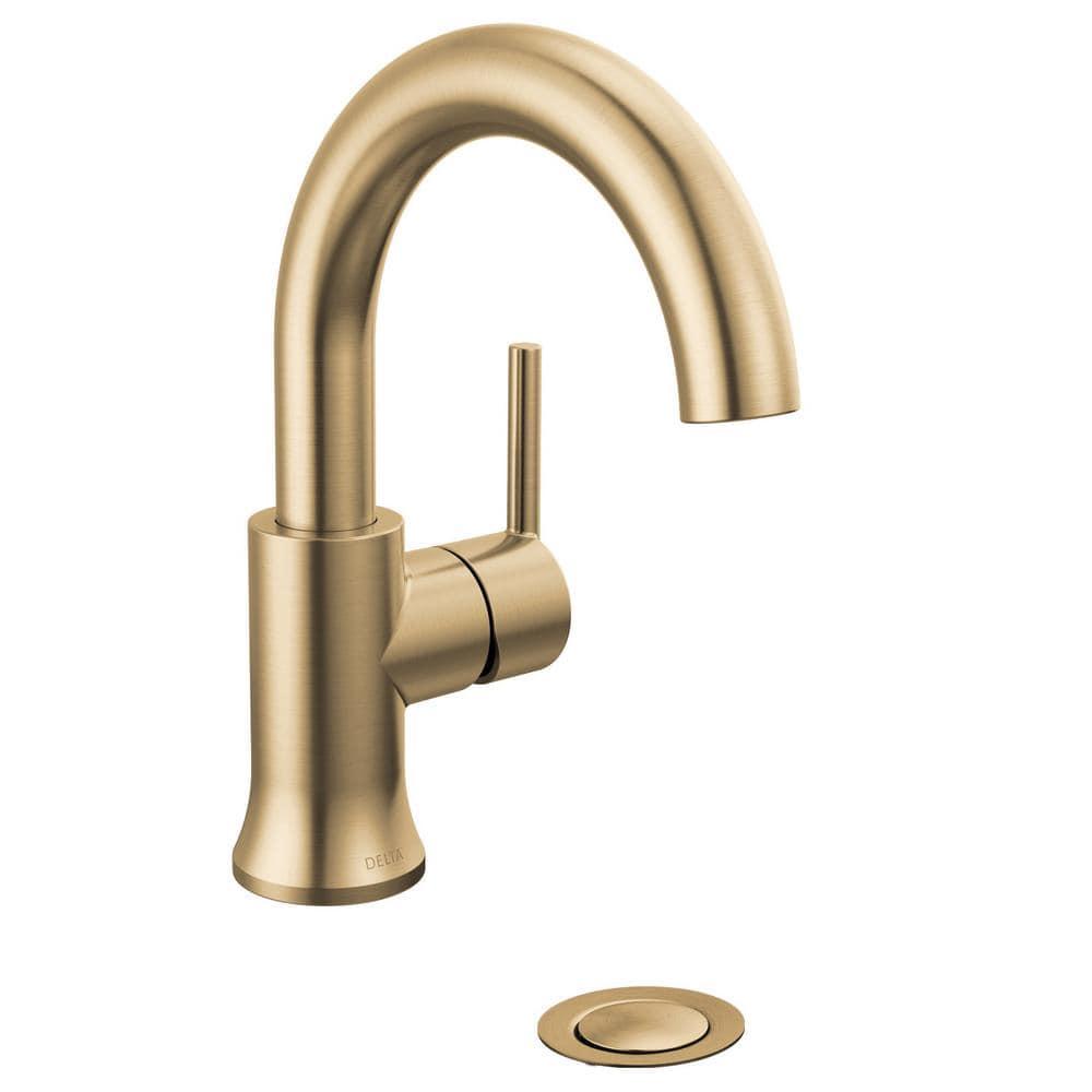 Trinsic Single Hole Bathroom Faucet with Drain Assembly, Single Handle Bathroom Sink Faucet